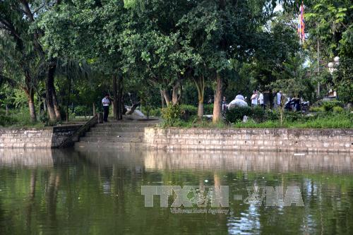 Một học sinh tiểu học chết đuối khi tắm ở hồ khuôn viên đền thờ Hoàng Công Chất ảnh 1